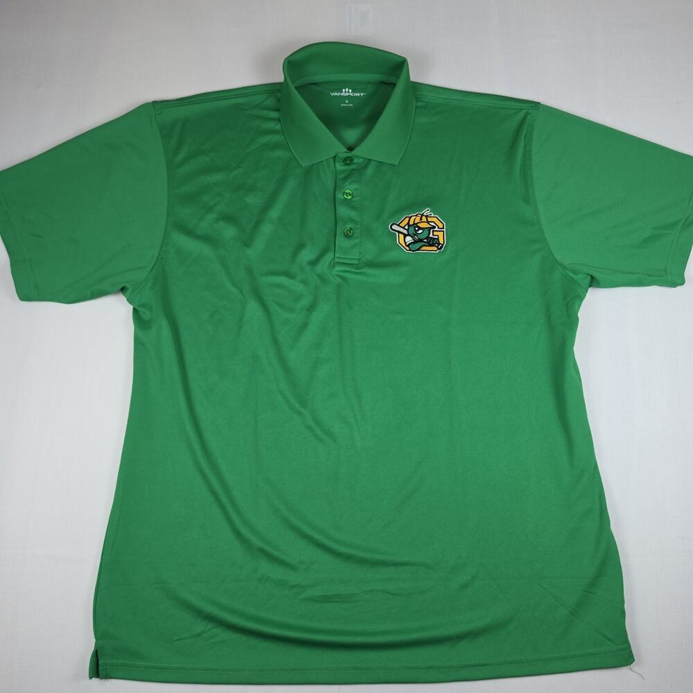 VanSport Men's XL Green Polo Augusta GreenJackets Baseball Embroidered NWOT